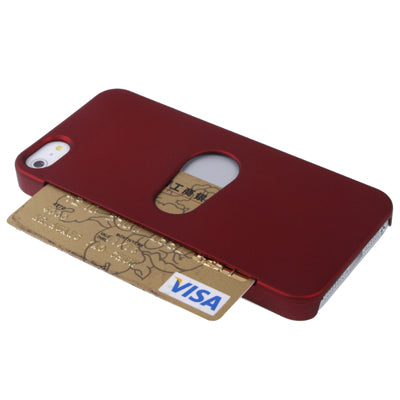 Plastic Hard Shell Protective Case with Credit Card Slot for iPhone 5
