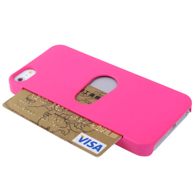 Plastic Hard Shell Protective Case with Credit Card Slot for iPhone 5