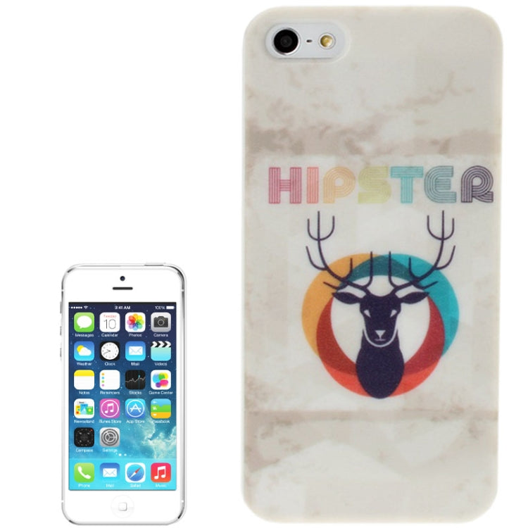 Hipster Deer Pattern Plastic Case for iPhone 5 & 5s & SE