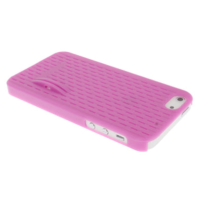 Hollow Plastic Case with Holder for iPhone 5 & 5s & SE