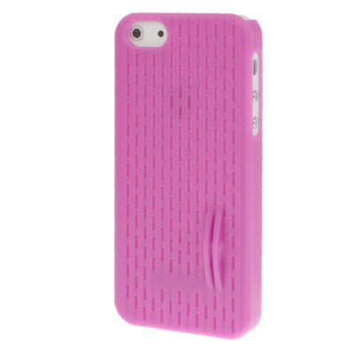 Hollow Plastic Case with Holder for iPhone 5 & 5s & SE