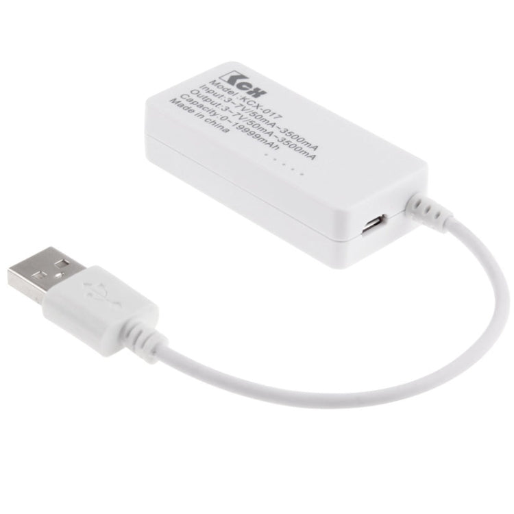KCX-017 Mini Mobile Power Capacity Tester(White)