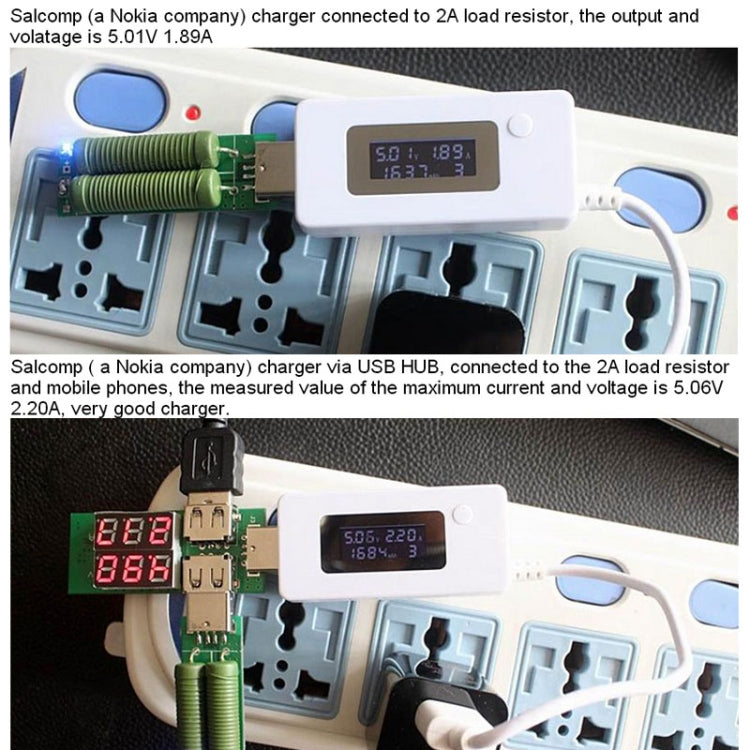 KCX-017 Mini Mobile Power Capacity Tester(White)