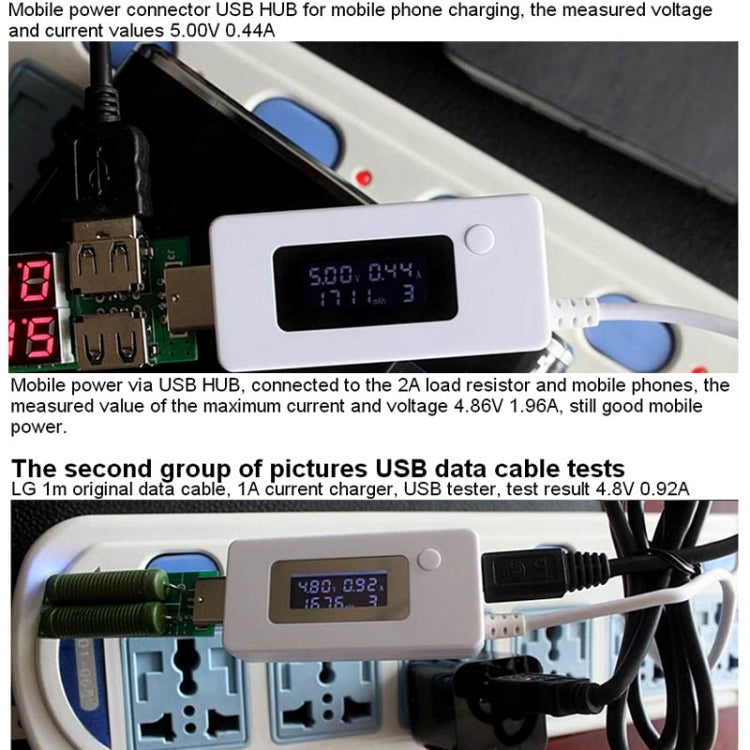 KCX-017 Mini Mobile Power Capacity Tester(White)