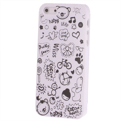 Cartoon Graffiti Style Plastic Case for iPhone 5 & 5s & SE