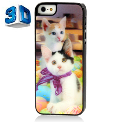 3D Effects Style Cats Pattern Plastic Case for iPhone 5 & 5s & SE