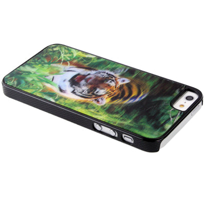 3D Effects Style Tiger Pattern Plastic Case for iPhone 5 & 5s & SE