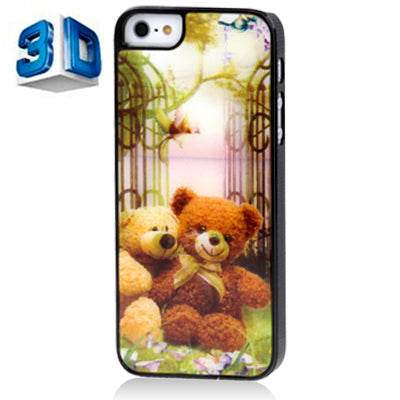 3D Effects Style Bears Pattern Plastic Case for iPhone 5 & 5s & SE