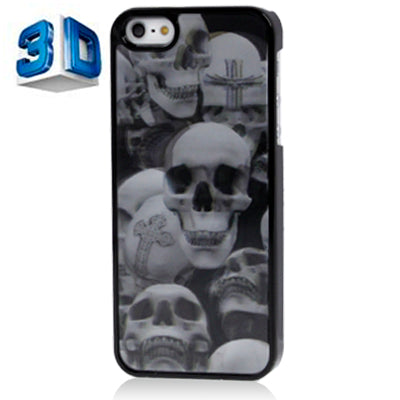 3D Effects Style Skull Heads Pattern Plastic Case for iPhone 5 & 5s & SE