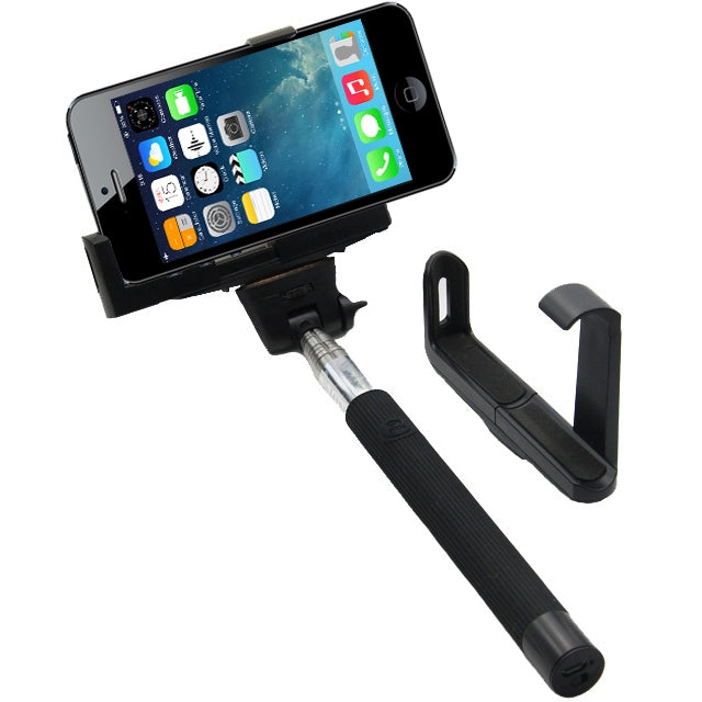 Extendable Bluetooth Hand Held Monopod / Adjustable Handheld Selfie Monopod for Mobile Phones, Support System: above IOS 4.0 / Android(Black)
