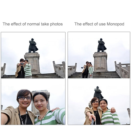 Extendable Bluetooth Hand Held Monopod / Adjustable Handheld Selfie Monopod for Mobile Phones, Support System: above IOS 4.0 / Android(Black)