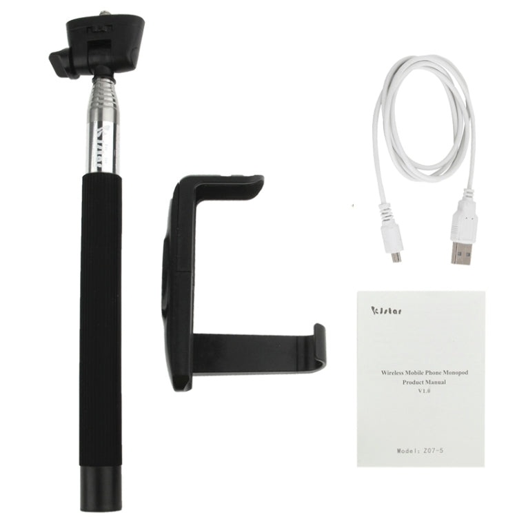 Extendable Bluetooth Hand Held Monopod / Adjustable Handheld Selfie Monopod for Mobile Phones, Support System: above IOS 4.0 / Android(Black)