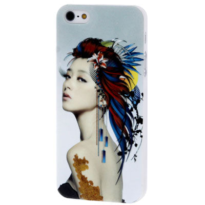 Ultra Slim Beautiful Girl Pattern Plastic Case for iPhone 5