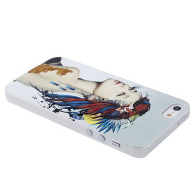 Ultra Slim Beautiful Girl Pattern Plastic Case for iPhone 5