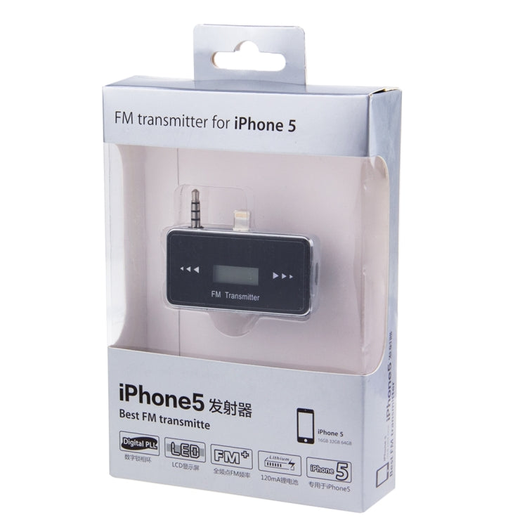FM Transmitter, Radio Transmitter Wireless FM with 3.5mm Jack 5V 1A USB Car Charger, For iPhone 6 & 6s & 6 Plus & 6s Plus / iPhone 5 & 5S & SE & 5C / iPad(Black)