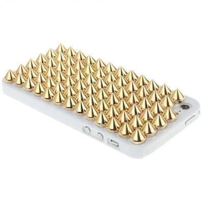 Golden Punk Pyramid Studded Design Studs Rivet Hard Back Case for iPhone 5 & 5s & SE