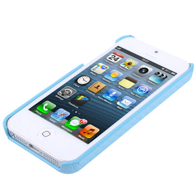 Carbon Fiber Texture Paste Skin Plastic Protection Case for iPhone 5 & 5s & SE (Baby Blue)