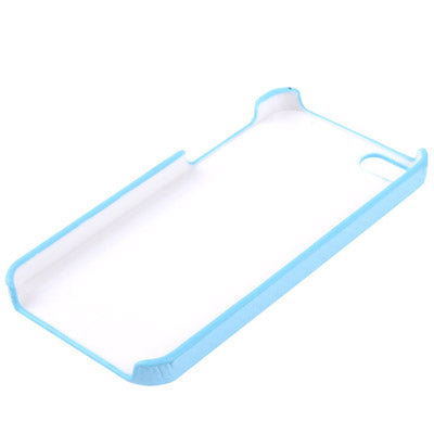 Carbon Fiber Texture Paste Skin Plastic Protection Case for iPhone 5 & 5s & SE (Baby Blue)
