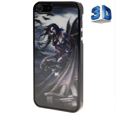 3D Effects Style Batgirl Pattern Plastic Case for iPhone 5 & 5s & SE