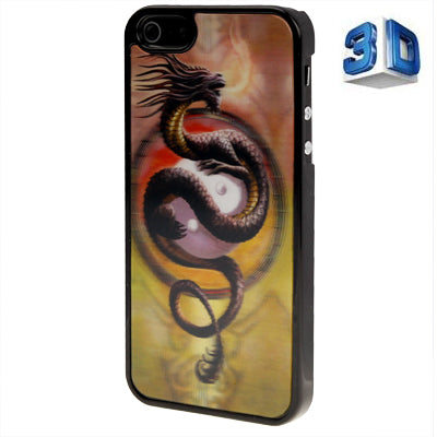 3D Effects Style Dragon Pattern Plastic Case for iPhone 5 & 5s & SE