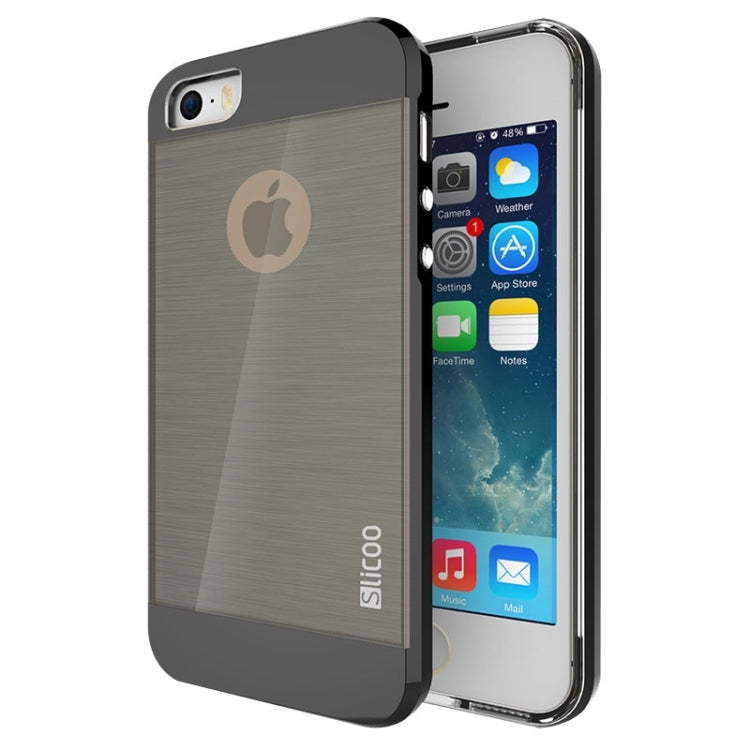 Slicoo Brushed Texture Electroplating Combination Case for iPhone 5S