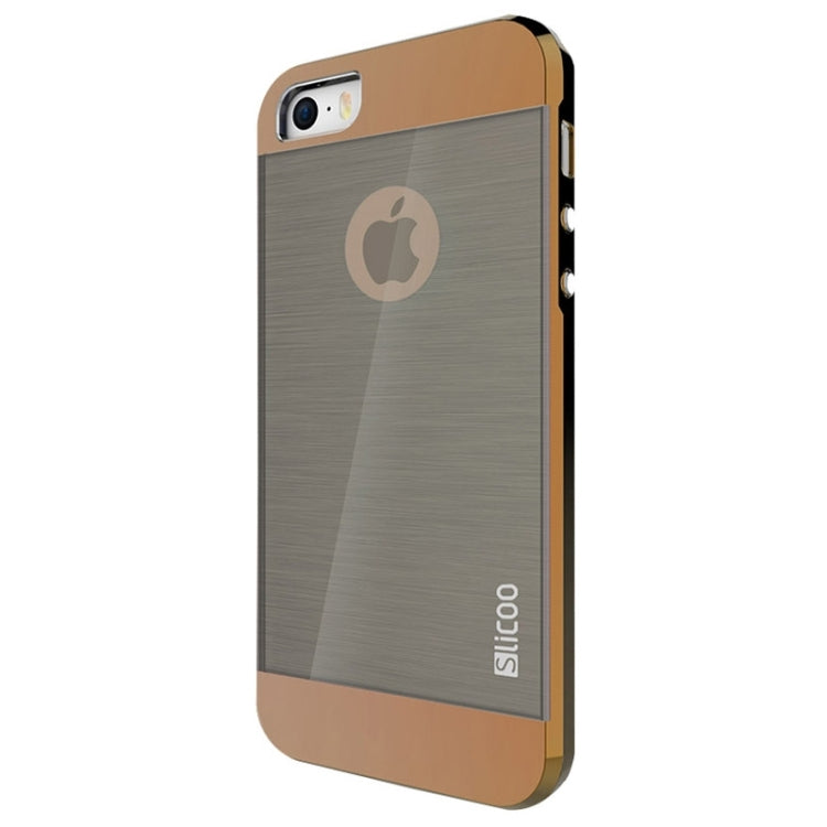 Slicoo Brushed Texture Electroplating Combination Case for iPhone 5S