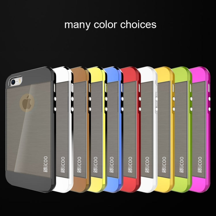 Slicoo Brushed Texture Electroplating Combination Case for iPhone 5S