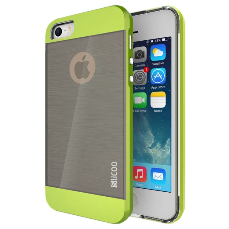 Slicoo Brushed Texture Electroplating Combination Case for iPhone 5S