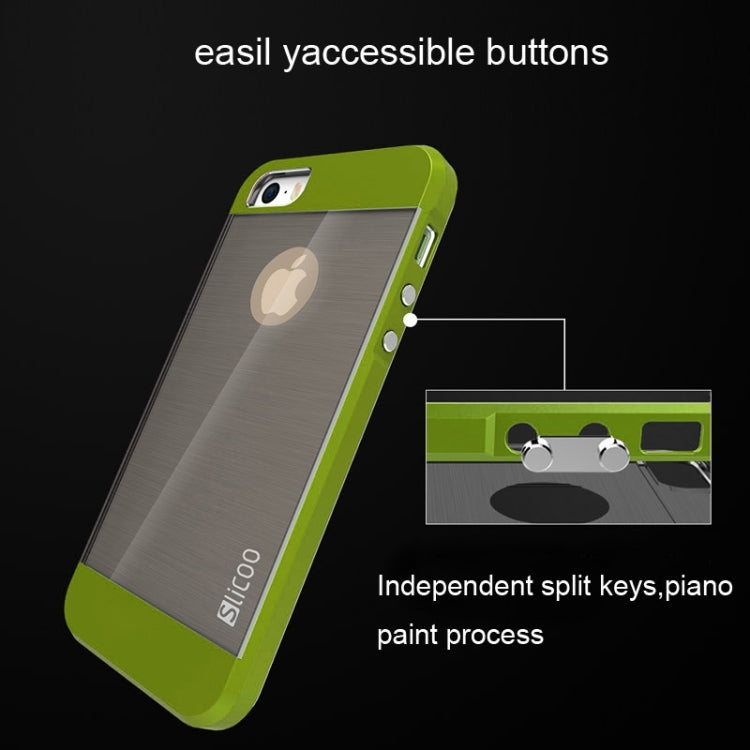 Slicoo Brushed Texture Electroplating Combination Case for iPhone 5S