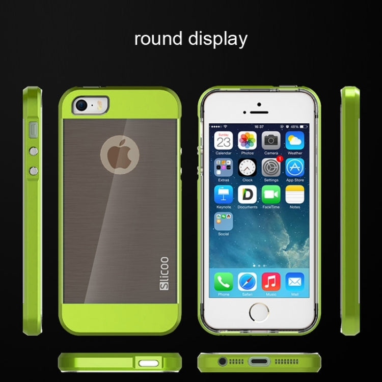 Slicoo Brushed Texture Electroplating Combination Case for iPhone 5S