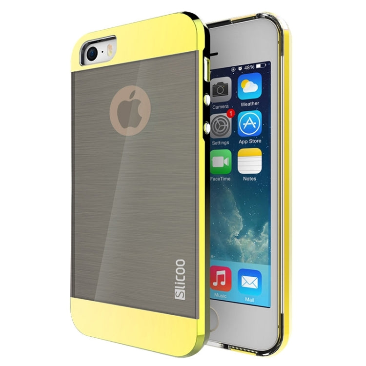 Slicoo Brushed Texture Electroplating Combination Case for iPhone 5S