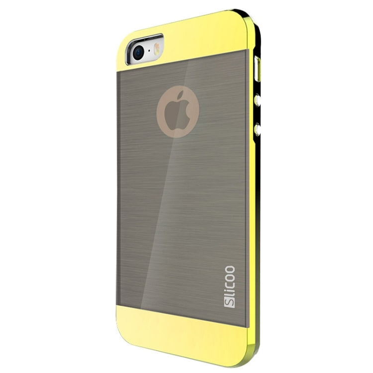 Slicoo Brushed Texture Electroplating Combination Case for iPhone 5S