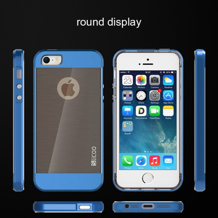 Slicoo Brushed Texture Electroplating Combination Case for iPhone 5S
