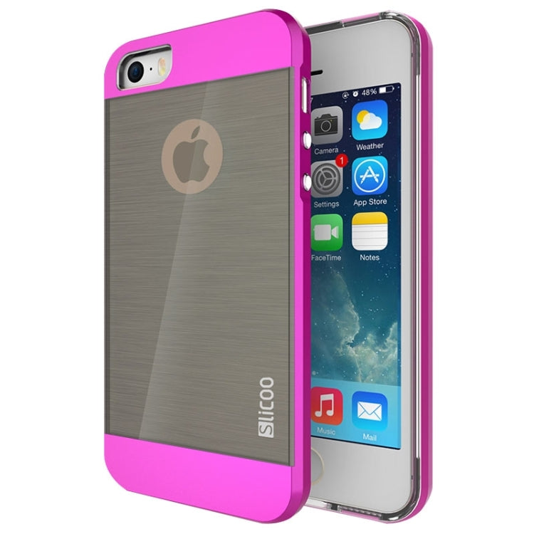 Slicoo Brushed Texture Electroplating Combination Case for iPhone 5S