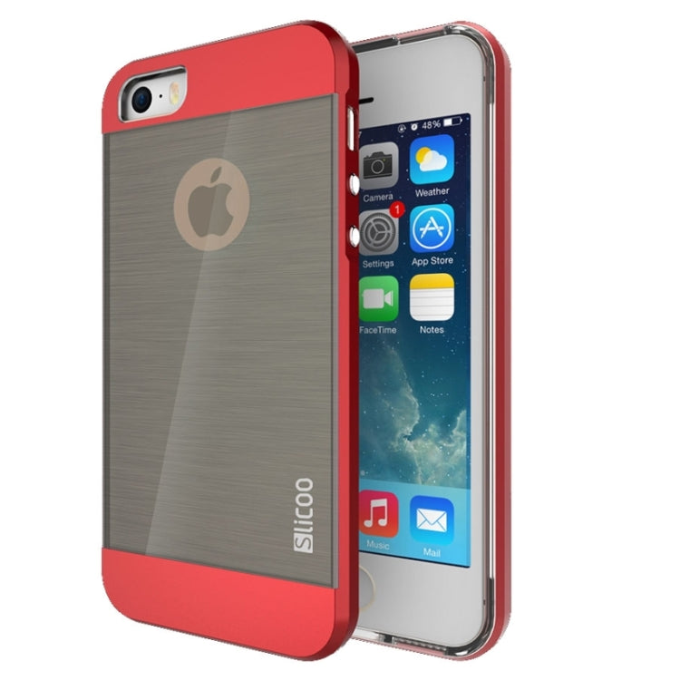 Slicoo Brushed Texture Electroplating Combination Case for iPhone 5S