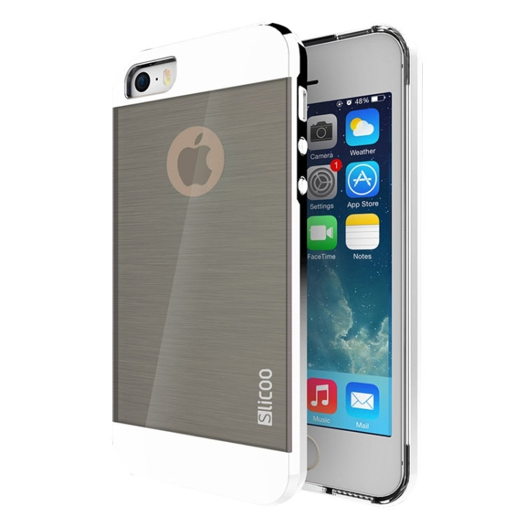 Slicoo Brushed Texture Electroplating Combination Case for iPhone 5S