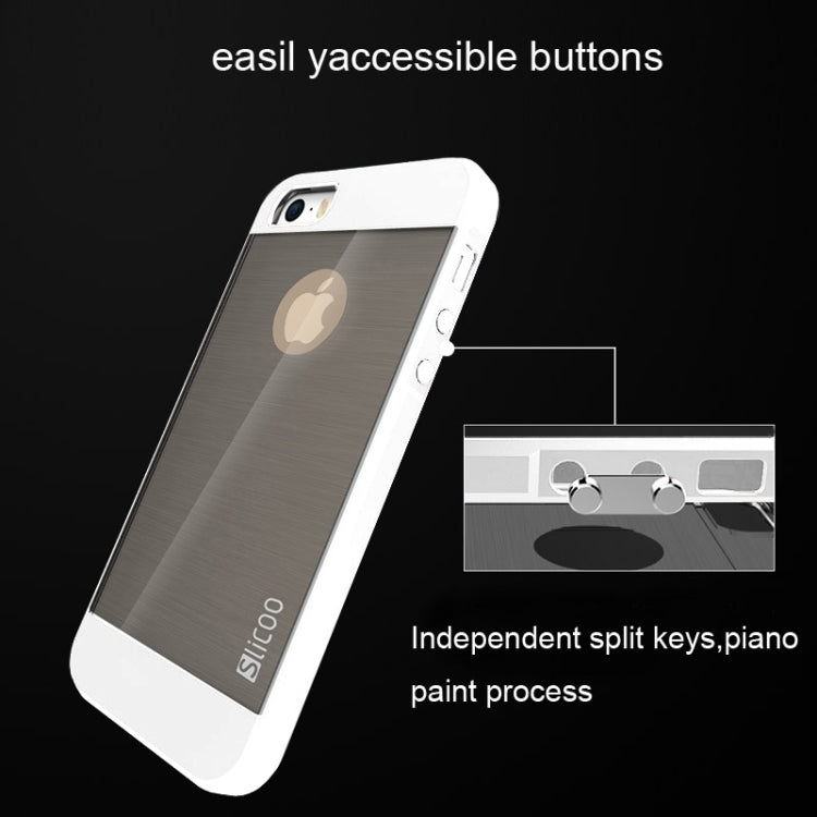 Slicoo Brushed Texture Electroplating Combination Case for iPhone 5S