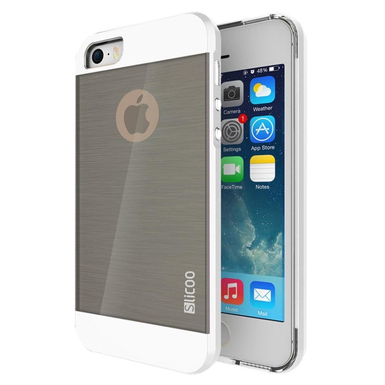 Slicoo Brushed Texture Electroplating Combination Case for iPhone 5S