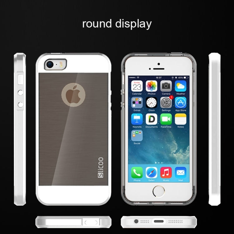 Slicoo Brushed Texture Electroplating Combination Case for iPhone 5S