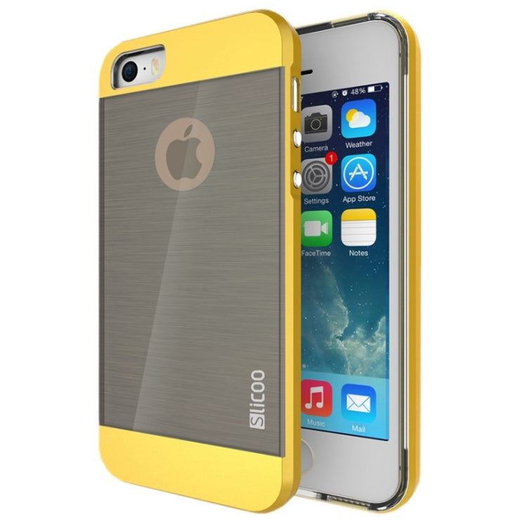 Slicoo Brushed Texture Electroplating Combination Case for iPhone 5S