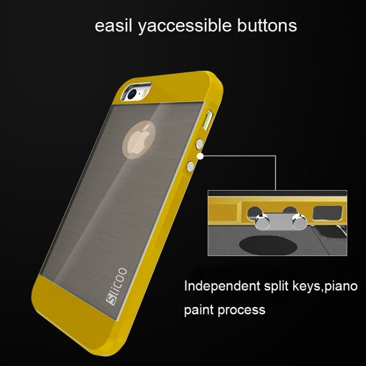 Slicoo Brushed Texture Electroplating Combination Case for iPhone 5S