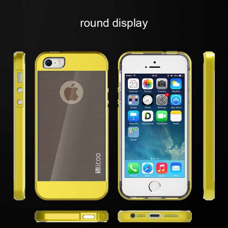Slicoo Brushed Texture Electroplating Combination Case for iPhone 5S