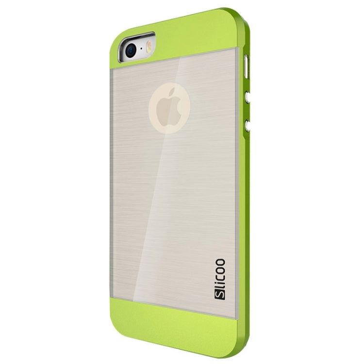 Slicoo Brushed Texture Electroplating Transparent Combination Case for iPhone 5S