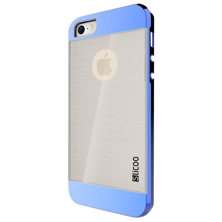 Slicoo Brushed Texture Electroplating Transparent Combination Case for iPhone 5S
