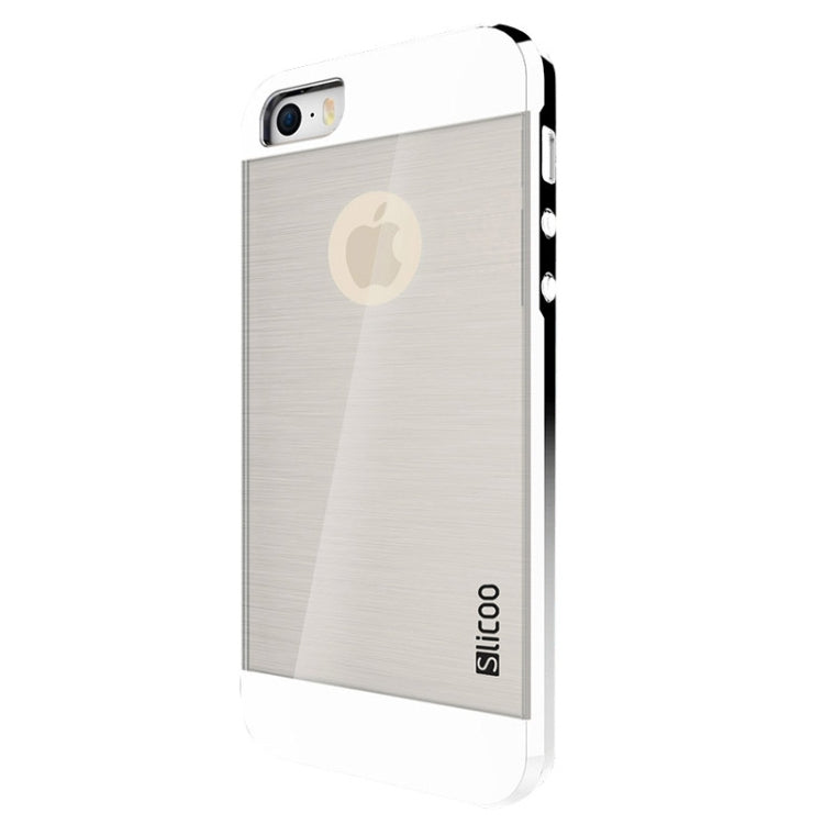 Slicoo Brushed Texture Electroplating Transparent Combination Case for iPhone 5S