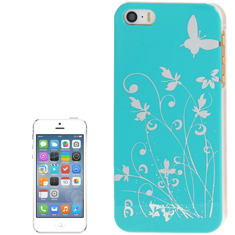 Butterfly Pattern Smooth Surface Plastic Case for iPhone 5 & 5s & SE