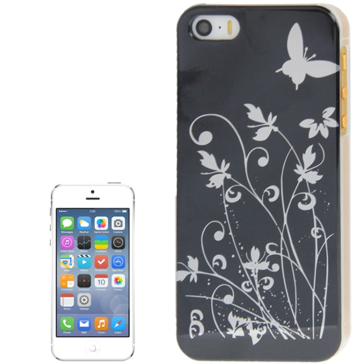 Butterfly Pattern Smooth Surface Plastic Case for iPhone 5 & 5s & SE