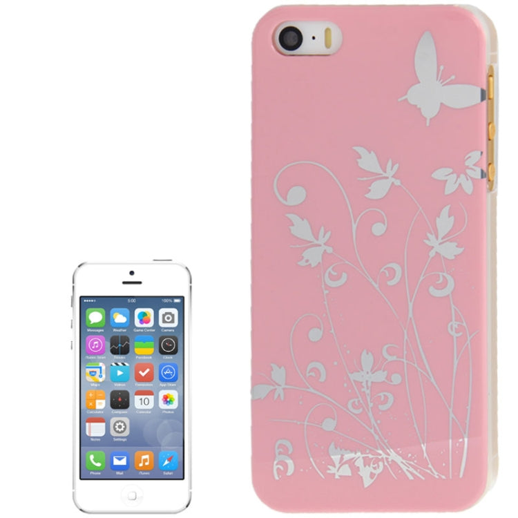 Butterfly Pattern Smooth Surface Plastic Case for iPhone 5 & 5s & SE
