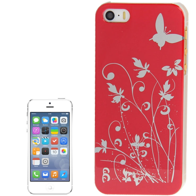 Butterfly Pattern Smooth Surface Plastic Case for iPhone 5 & 5s & SE