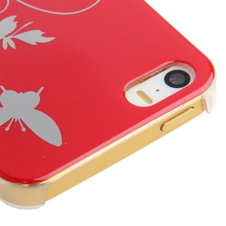 Butterfly Pattern Smooth Surface Plastic Case for iPhone 5 & 5s & SE